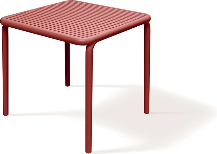 Table à manger Ferne Brene 80 × 80 cm rouge rétro