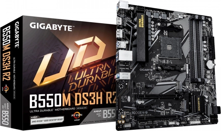 Gigabyte B550M DS3H R2 – carte mère microATX avec AMD B550, HDMI/DP