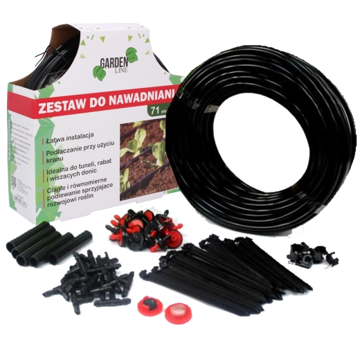 Kit de micro‑irrigation 23 m, 71 pièces