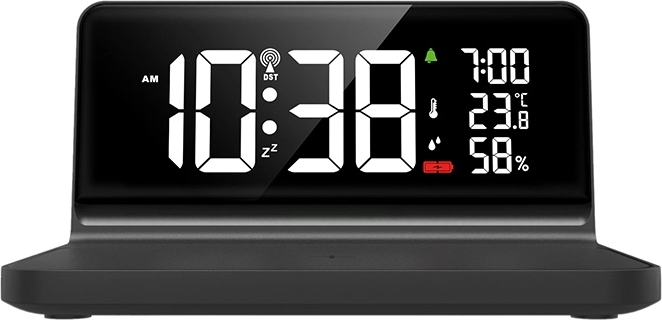 Écran LCD lisible avec l’heure et les données d’environnement