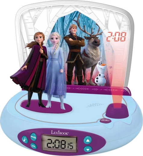 Réveil 3D avec projecteur La Reine des Neiges