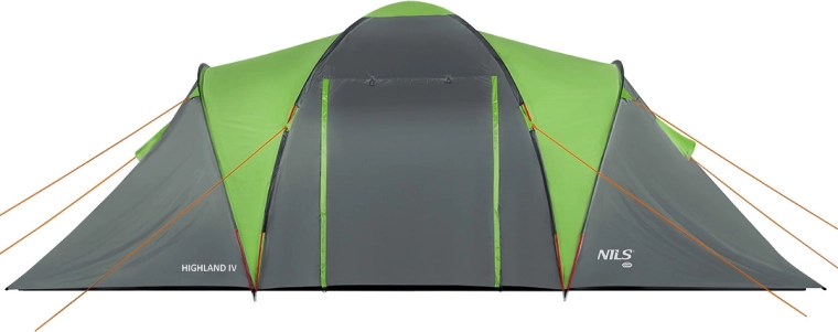 Tente familiale Nils Camp Highland IV vert-gris