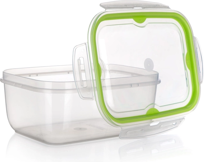 Boîte alimentaire en plastique Cadenza 4 l avec fermeture clic, transparente