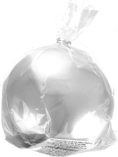 Bougie décorative boule argentée à l’éclat métallisé 8 cm