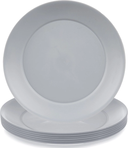 Assiettes plates en plastique Sandy 23,5 cm – set de 6 pièces