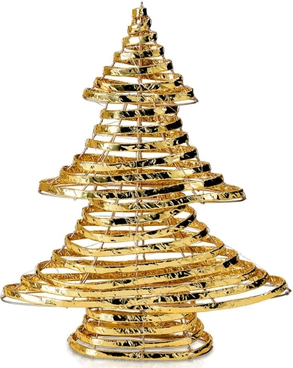 Sapin de Noël doré lumineux avec 30 LED, 40 cm