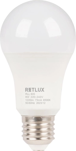 Ampoule LED RETLUX A60 E27 9 W blanc lumière du jour