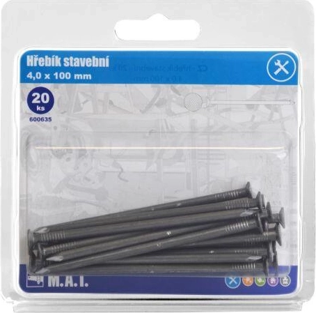 Clous de construction 100 × 4 mm, 20 pcs