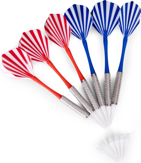 Fléchettes soft‑tip sûres avec embouts de rechange