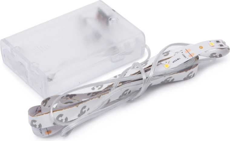 Ruban LED à lumière blanche chaude de 1 m à piles AA