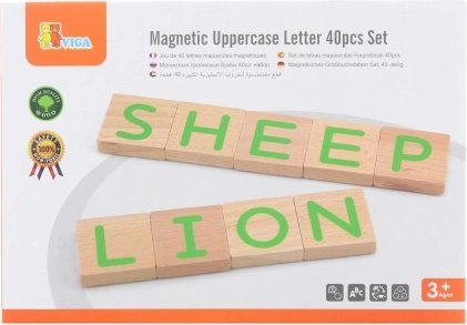 Lettres magnétiques en bois