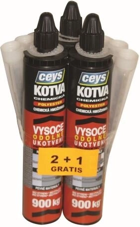 Ancrage chimique polyester 300 ml – offre 2+1 gratuit