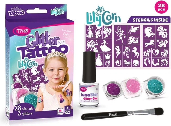 Set de tatouages pailletés LilyCorn