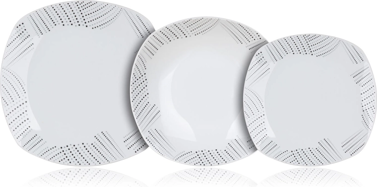 Forme carrée élégante avec décor délicat