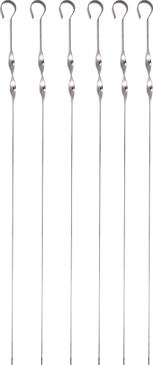 Brochettes de grillade en acier inoxydable TORO 43 cm, 6 pièces