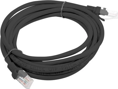 Câble patch réseau UTP Cat5e 3 m noir
