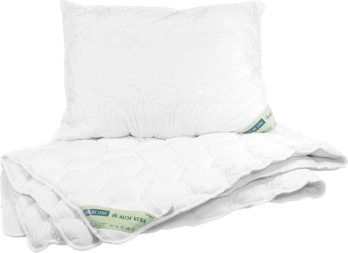 Ensemble oreiller et couette Natur Line Aloe Vera
