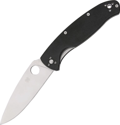 Spyderco Resilience grand couteau de poche 10,8 cm, noir, G10