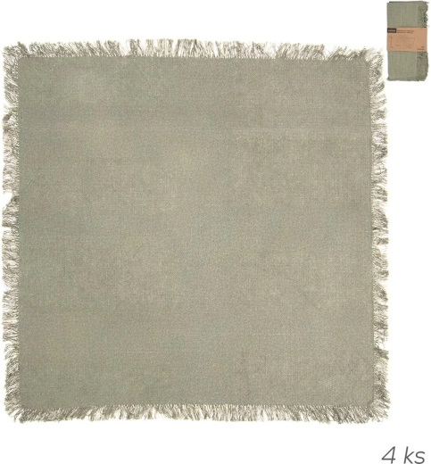 Serviettes en coton Greenish 45 × 45 cm, 4 pcs