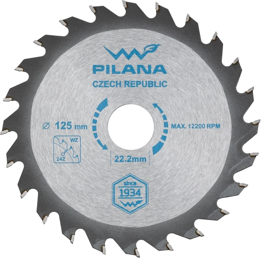 Lame de scie PILANA SK 5255 WZ 125 × 1,8 × 22,2, 24 dents