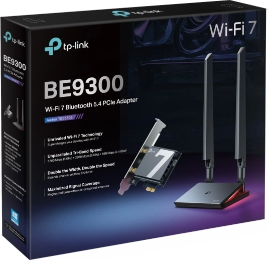 Vitesse Wi‑Fi 7 tri-bande jusqu’à 9300 Mb/s