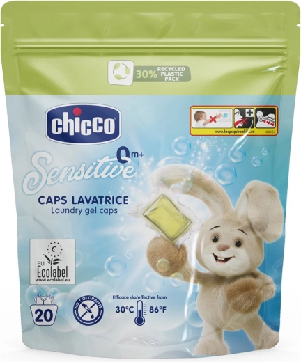 Chicco Capsules de lavage Baby Sensitive pour le linge de bébé 20 pièces
