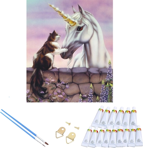 Ensemble complet de peintures et de pinceaux