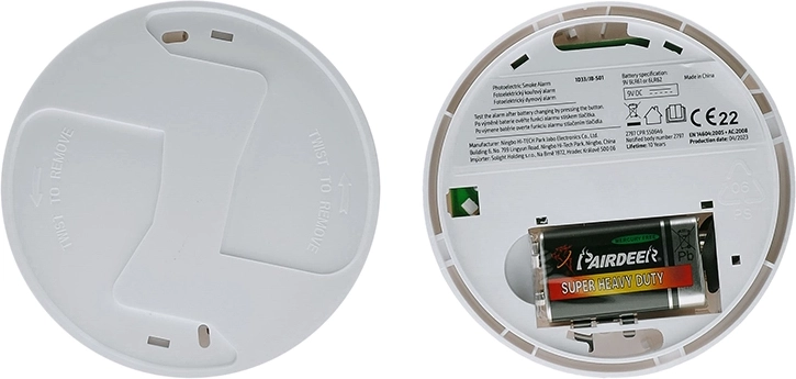 Installation facile et alimentation par pile de 9 V