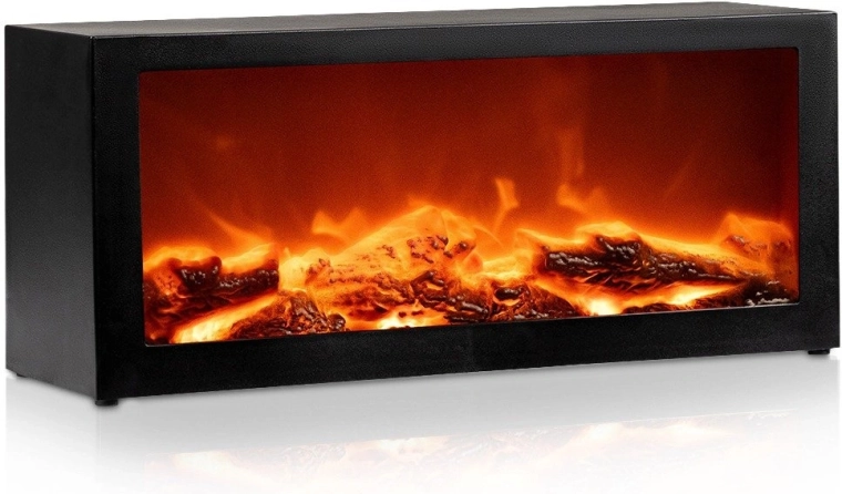 Cheminée électrique décorative Vilde avec éclairage LED 39,5 × 12 × 17,5 cm