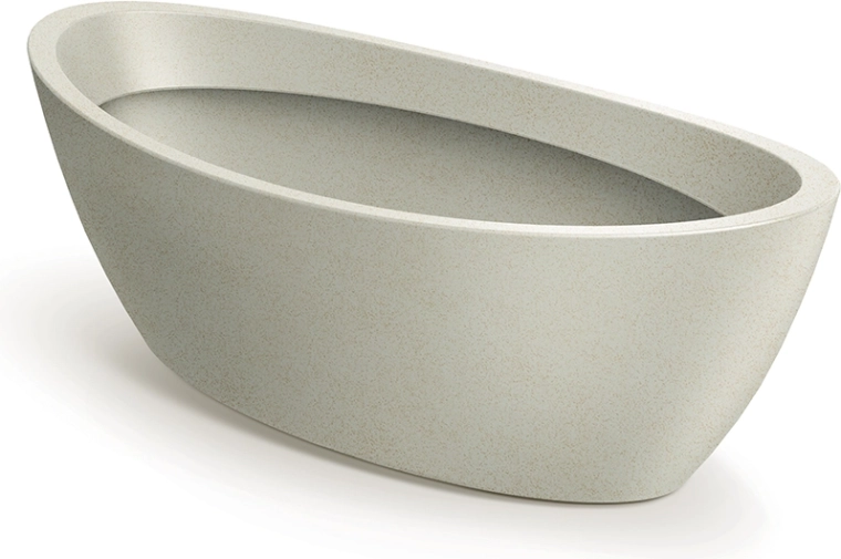 Jardinière ovale Aria 60 cm sable