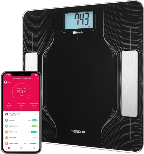 Pèse-personne fitness connecté Sencor