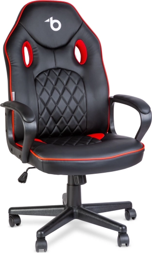 Chaise gaming avec dossier noire/bleue