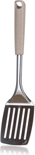 Spatule ajourée NATURAL en acier inoxydable 34,5 × 8 cm