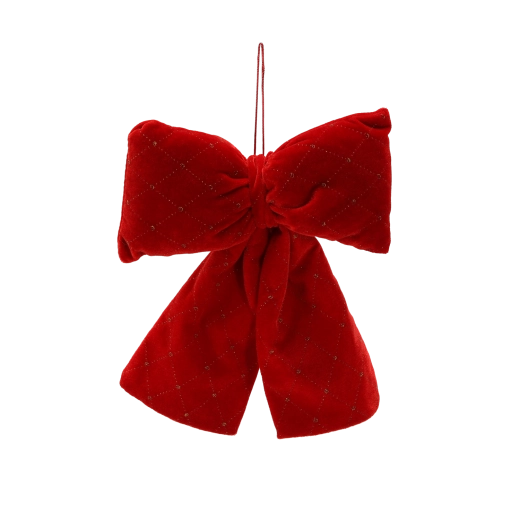 Nœud décoratif de Noël (cocarde) rouge 20 × 30 cm