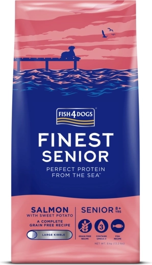 Fish4Dogs Finest croquettes pro pour chiens âgés saumon et patates douces 6 kg