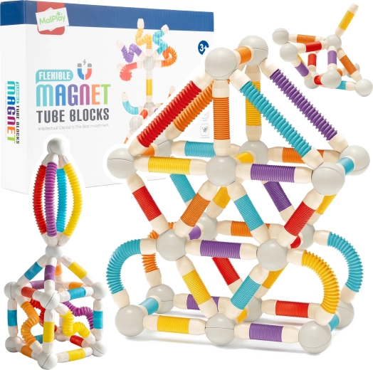 Tubes de construction magnétiques – 42 pièces