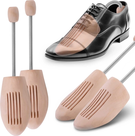 Embauchoirs Massido à ressort en bois, tendeurs pour chaussures 40–41 (2 pcs)