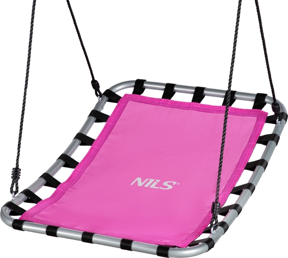 Balançoire rectangulaire nid de cigogne NILS Camp rose