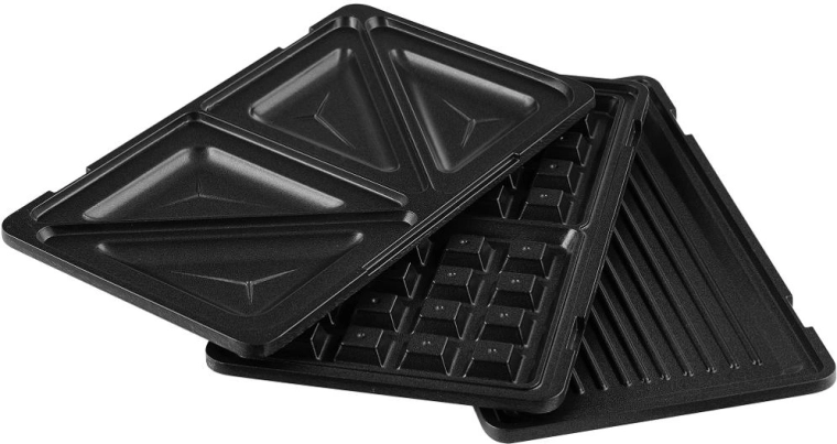Trois plaques de cuisson interchangeables
