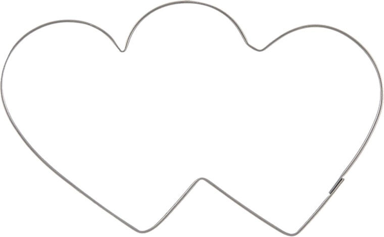 Emporte-pièce Orion pour biscuits, double cœur, 9 cm