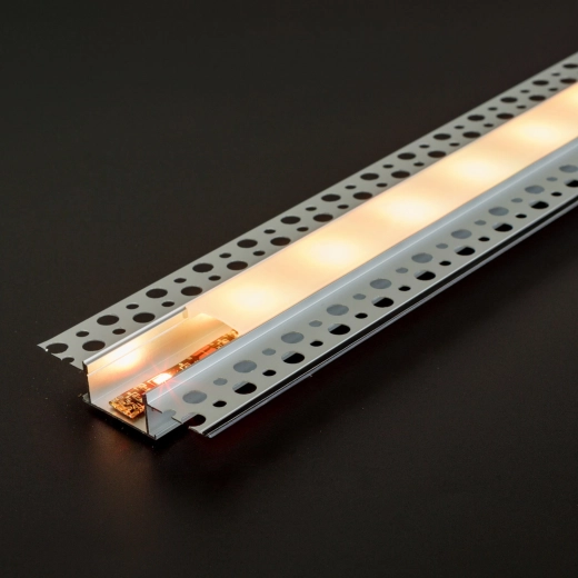 Profilé LED en aluminium à enduire, encastrable dans les plaques de plâtre, 1000 × 58 × 13 mm