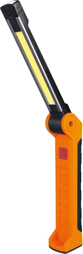 Lampe de travail LED rechargeable Solight 500 lm + 70 lm (COB, USB-C) noir-orange