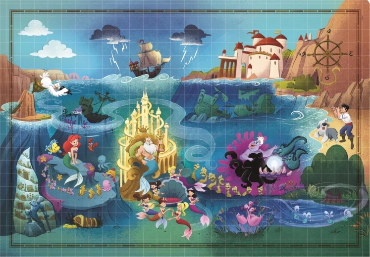 Puzzle Story Maps La Petite Sirène 1000 pièces