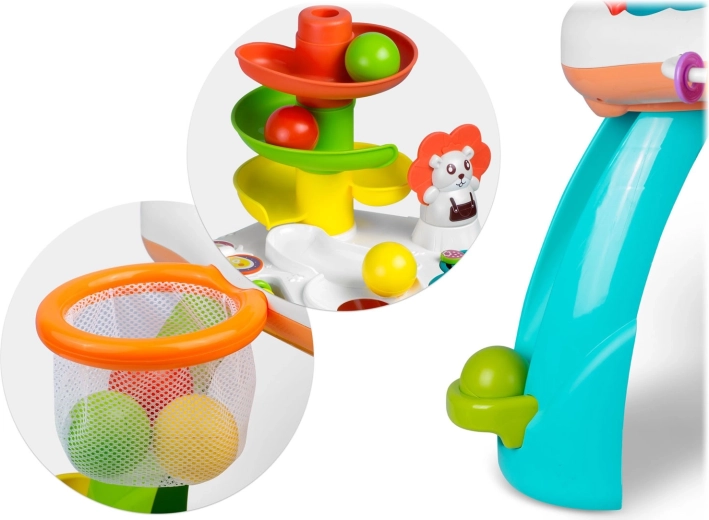 Circuit de billes avec spirale et panier