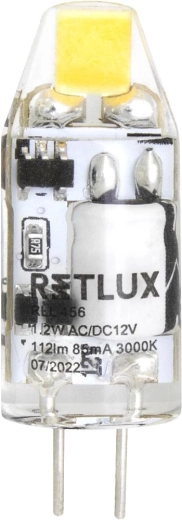 Ampoule LED Retlux G4 1,2 W 12 V blanc chaud