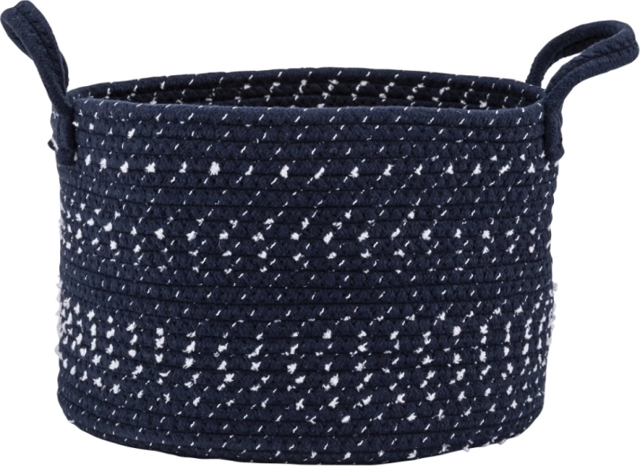 Panier de rangement tressé 28 × 28 × 20 cm, bleu marine