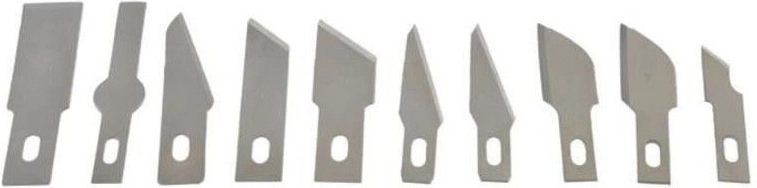 13 lames interchangeables de différentes formes