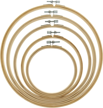 Cercles à broder de plusieurs tailles pour une tension ferme du tissu