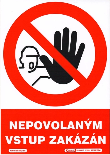 Panneau de sécurité autocollant Accès interdit aux personnes non autorisées A5 (148 × 210 mm)