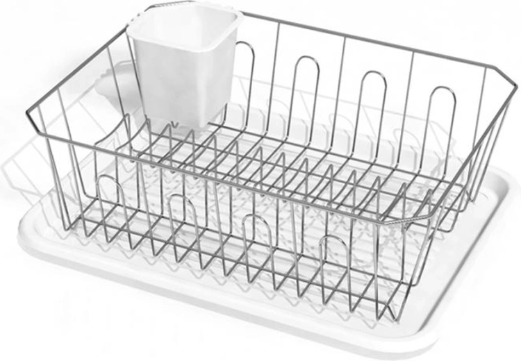 Égouttoir à vaisselle filaire Toro avec plateau 43 × 32 cm